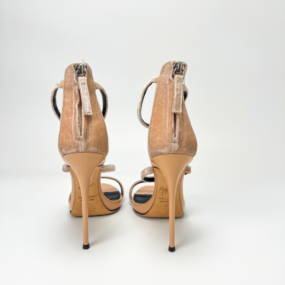 Giuseppe Zanotti Harmony Velvet 120mm Sandals - Picture 6 of 8